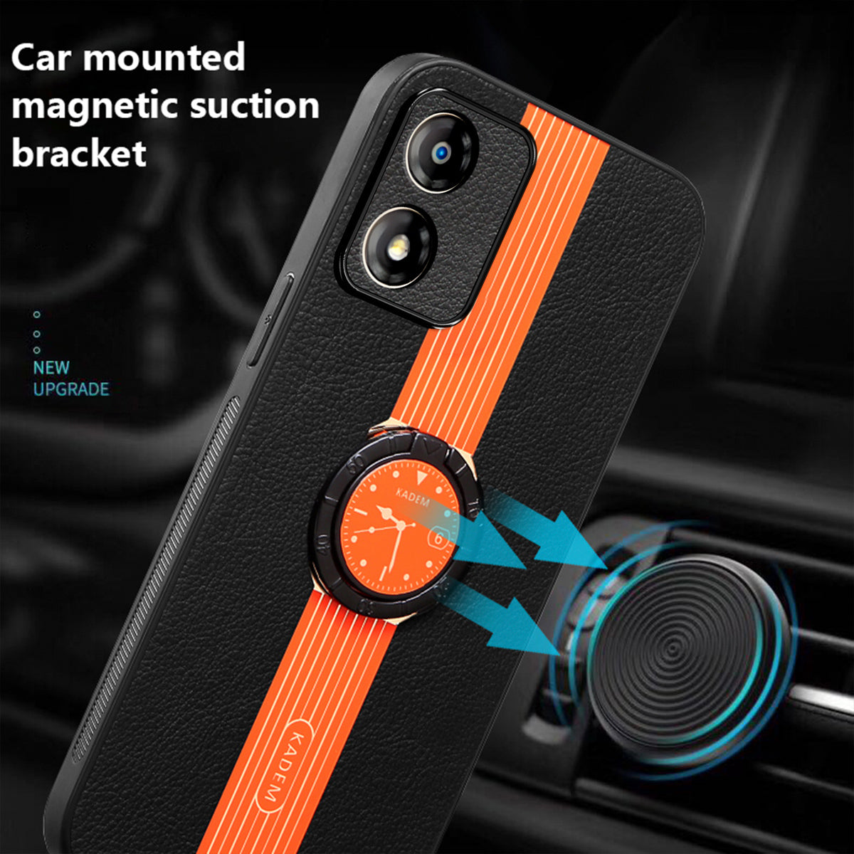KADEM For Motorola Moto E13 4G Cover Watch Pattern Rotary Ring Kickstand Cell Phone Case KADEM For Motorola Moto E13 4G Cover Watch Pattern Rotary Ring Kickstand Cell Phone Case